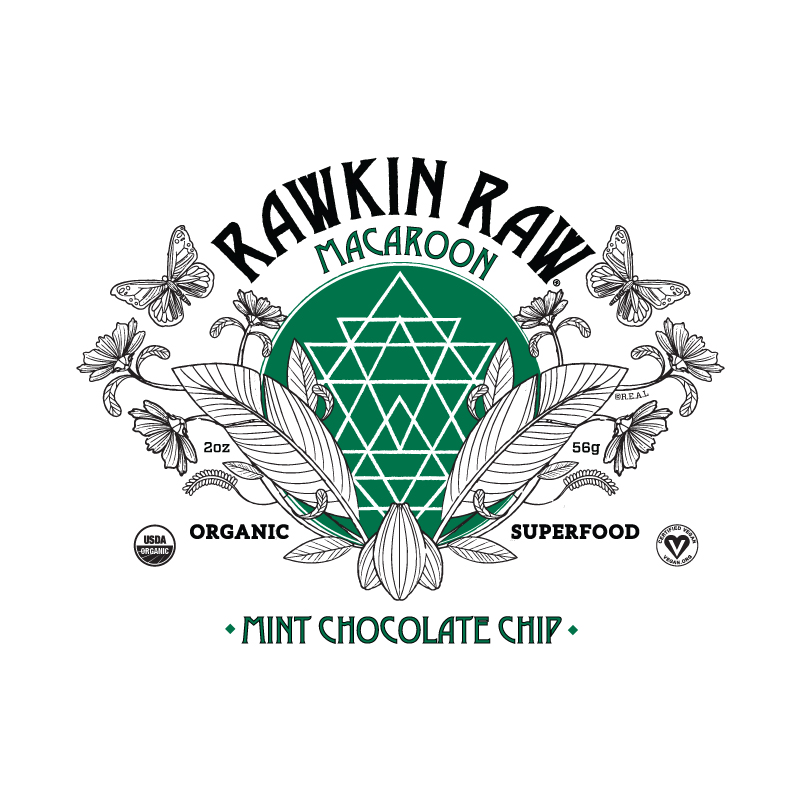 Organic Mint Chocolate Chip Superfood Macaroon